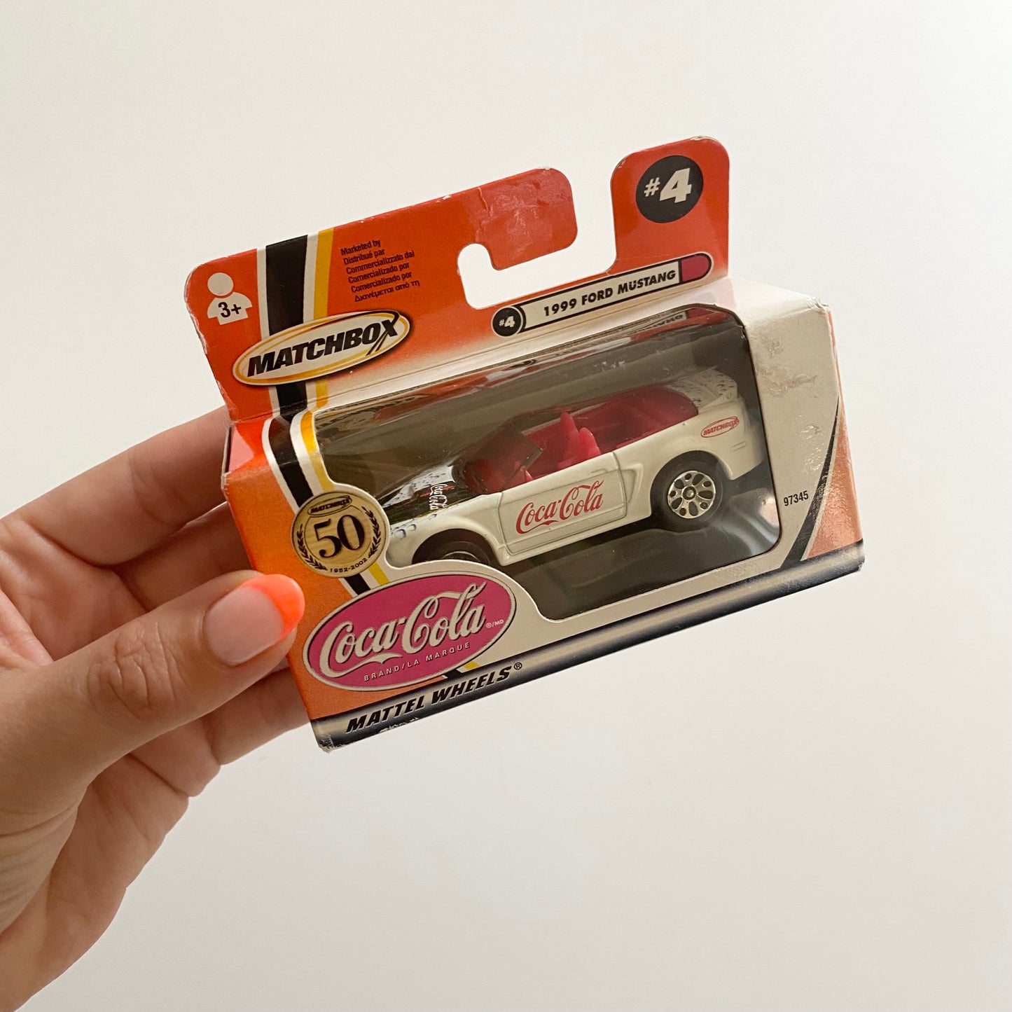 Vintage matchbox 1999 ford mustang Coca cola car. Unopened