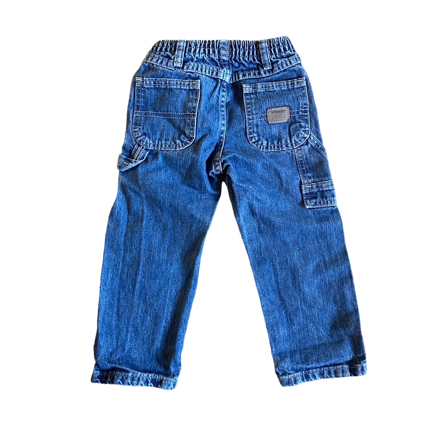 Vintage wrangler embroidered upcycled jeans age 3-4 years