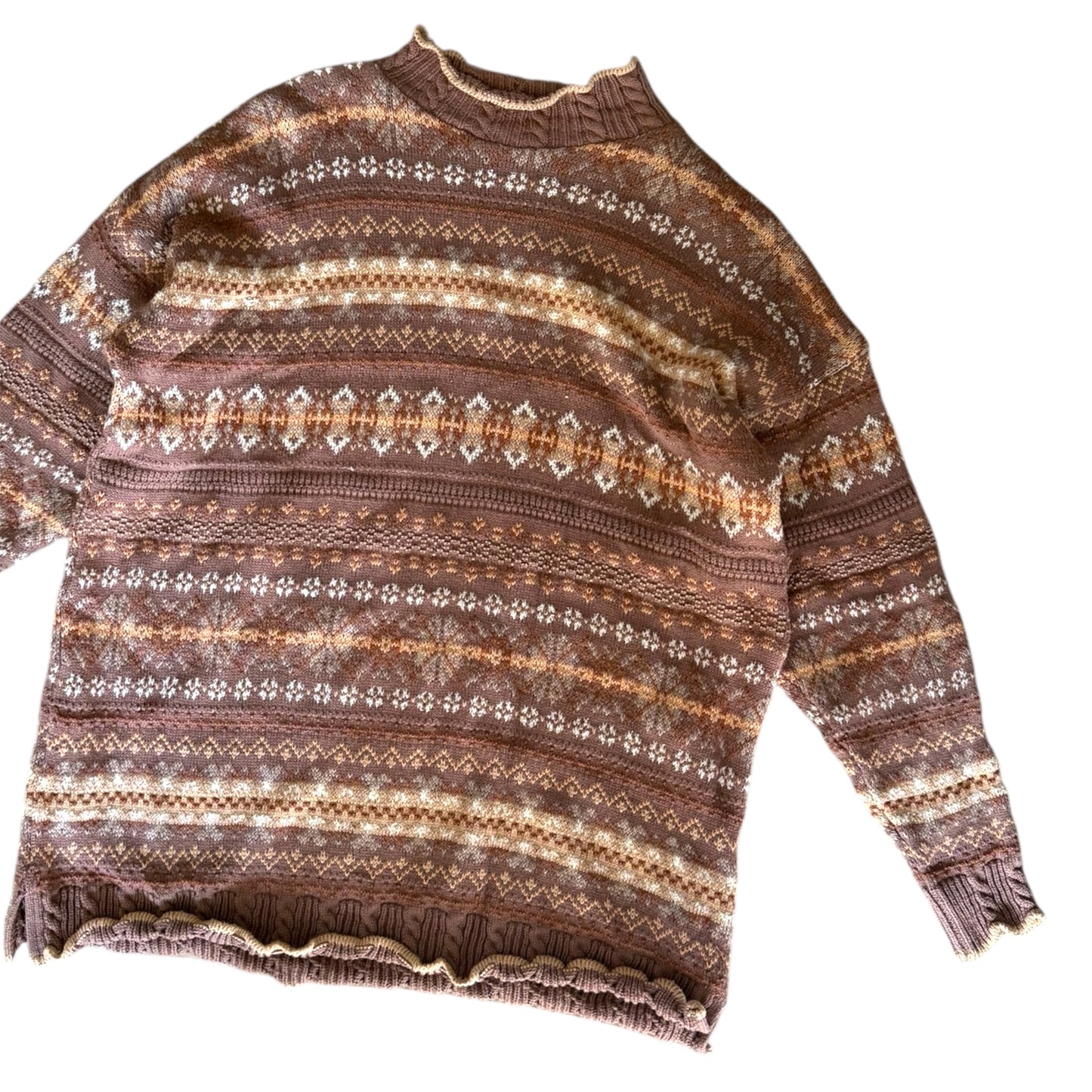 Vintage brown principles knitted pullover jumper. Size S/ 8.