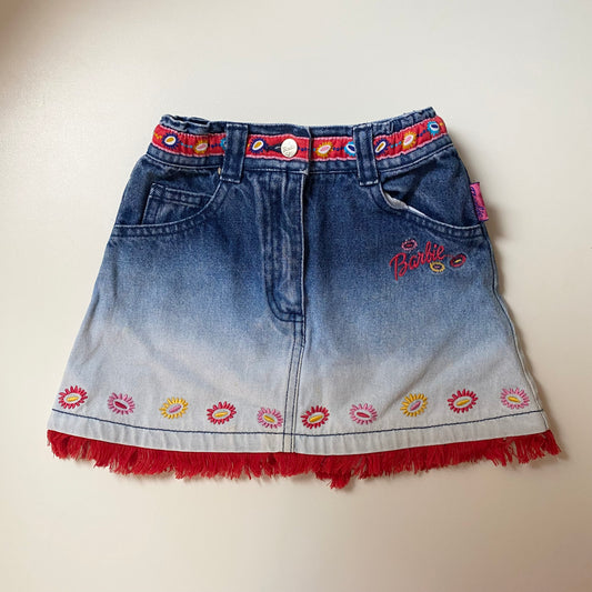 Vintage Barbie denim skirt. Size 2-3 years