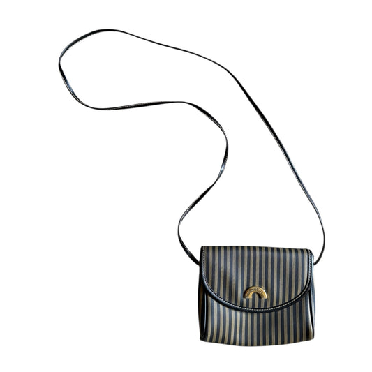 Vintage striped cross body bag