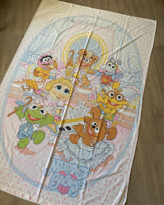 Vintage 1987 MUPPET BABIES single duvet cover ~ rare find.