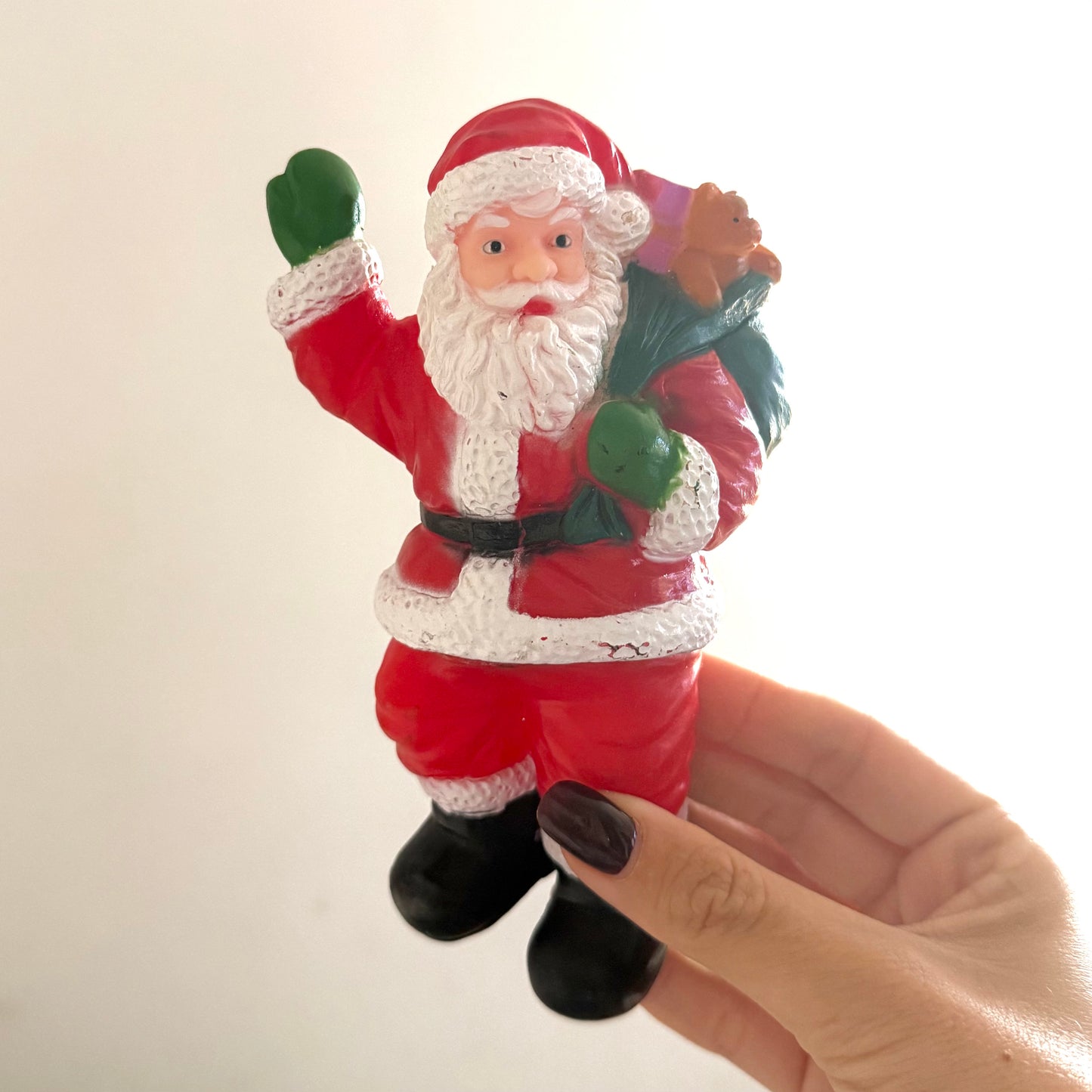 Vintage Father Christmas plastic figure