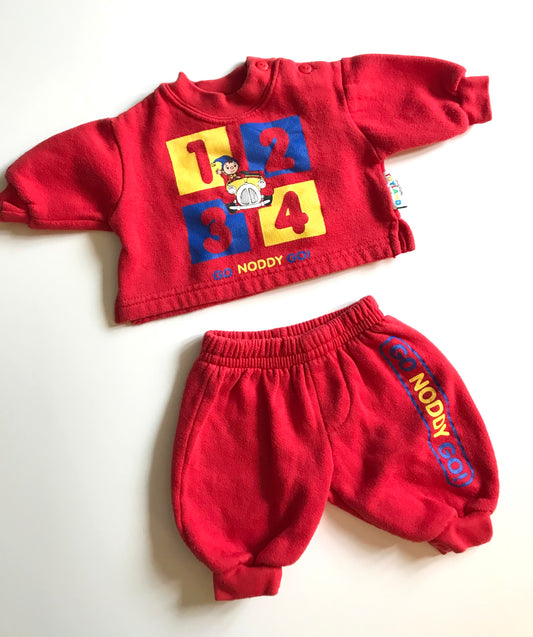 Vintage Noddy sweatsuit set ~ newborn