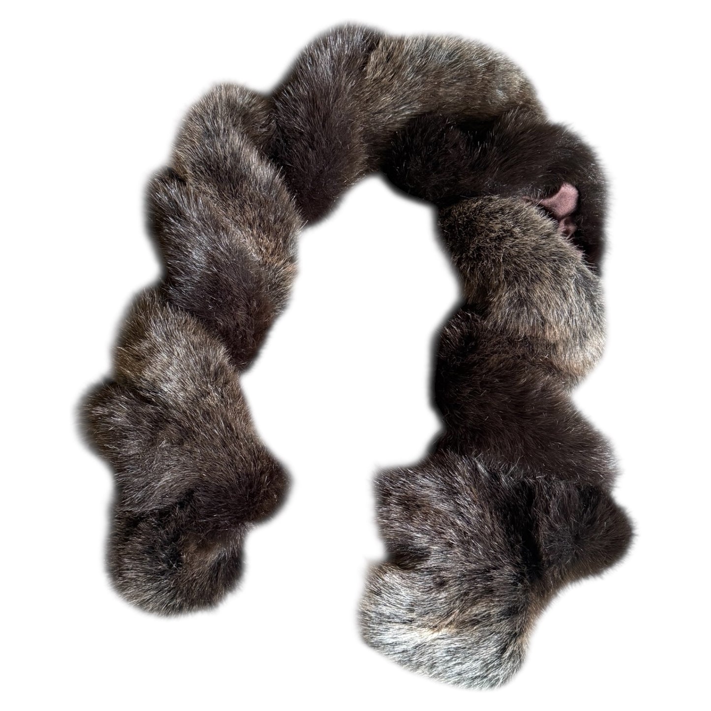 Vintage faux fur brown scarf