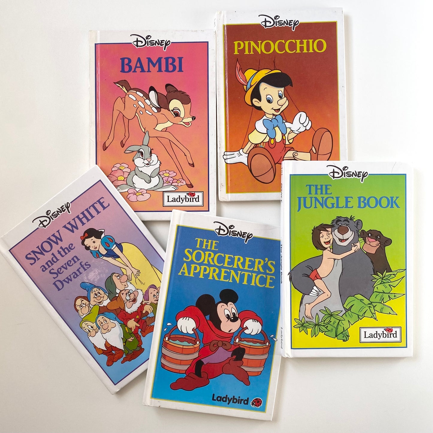 Bundle of 5 vintage Disney books.