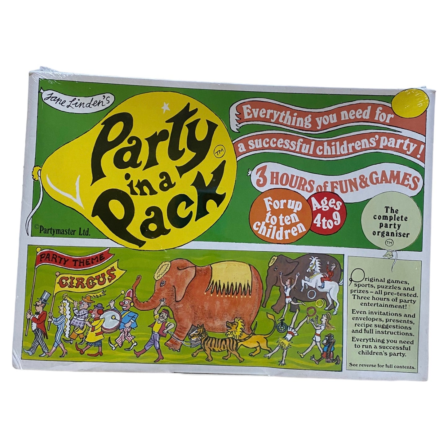 ‘Party in a pack’ circus games set.