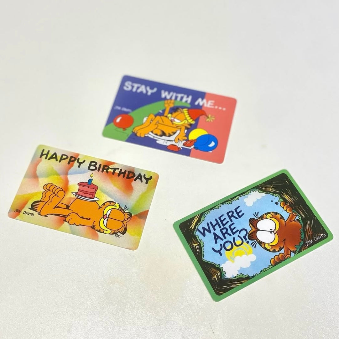 Vintage Garfield friendship cards set of 3
