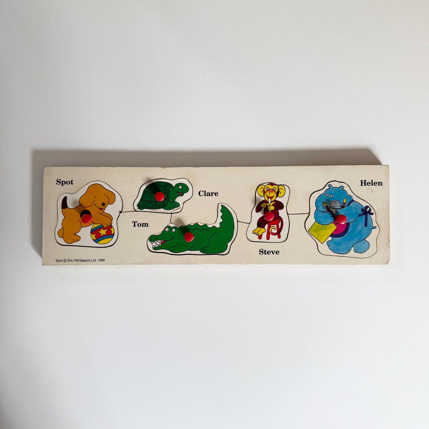 Vintage 1986 spot the dog wooden puzzle