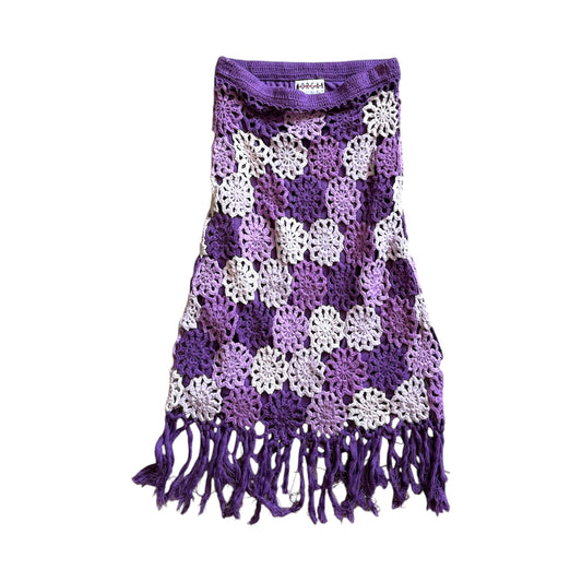 Vintage Morgan de toi crochet tasseled midi skirt. Size 6-8