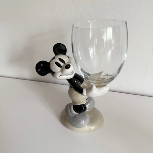 Vintage unique and rare Mickey Mouse ceramic glass