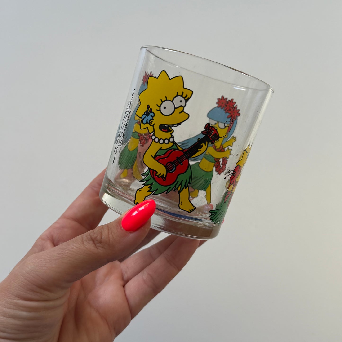 Vintage 2000 the simpsons Nutella glass tumbler