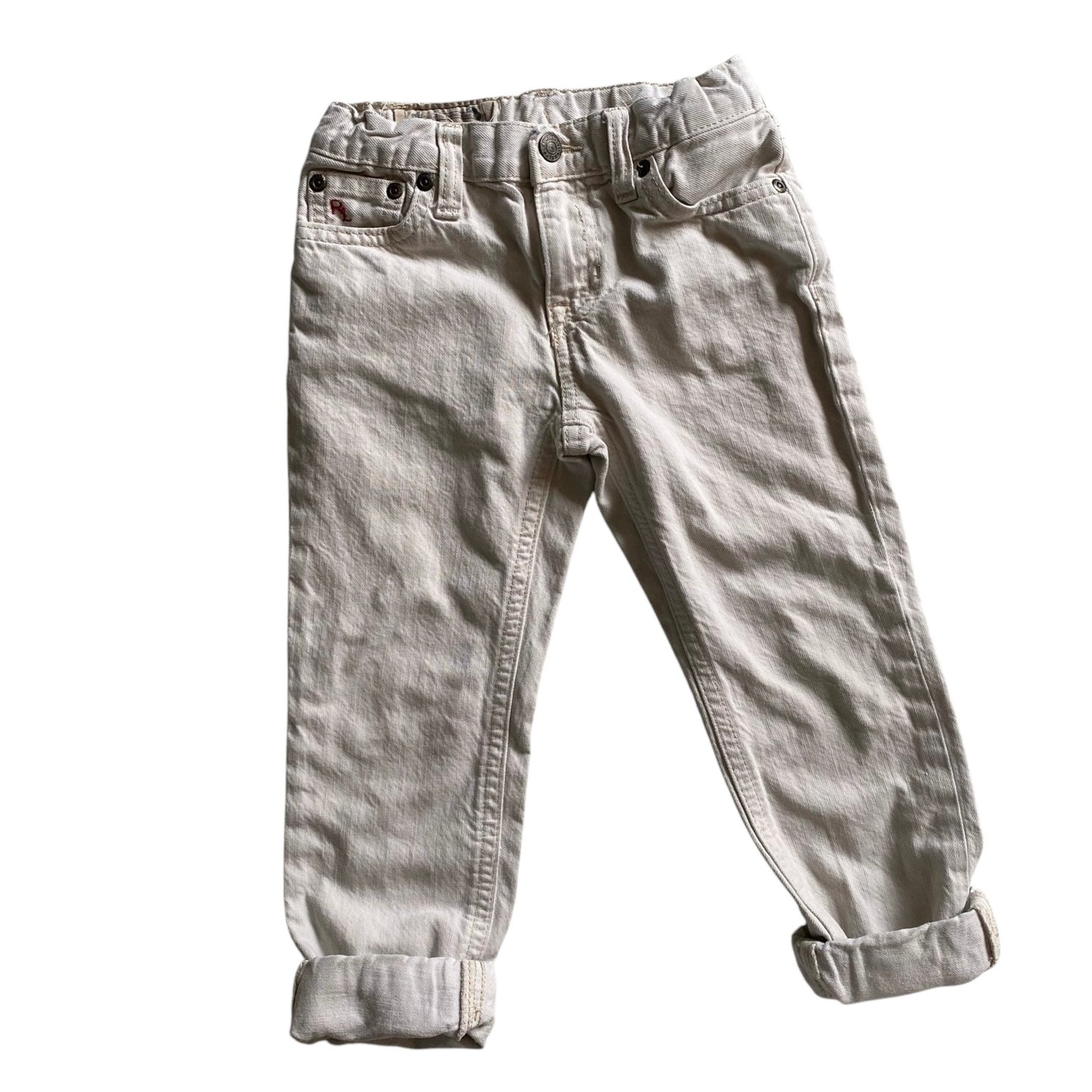 Vintage Ralph Lauren cream denim jeans. Approx 3-4 years