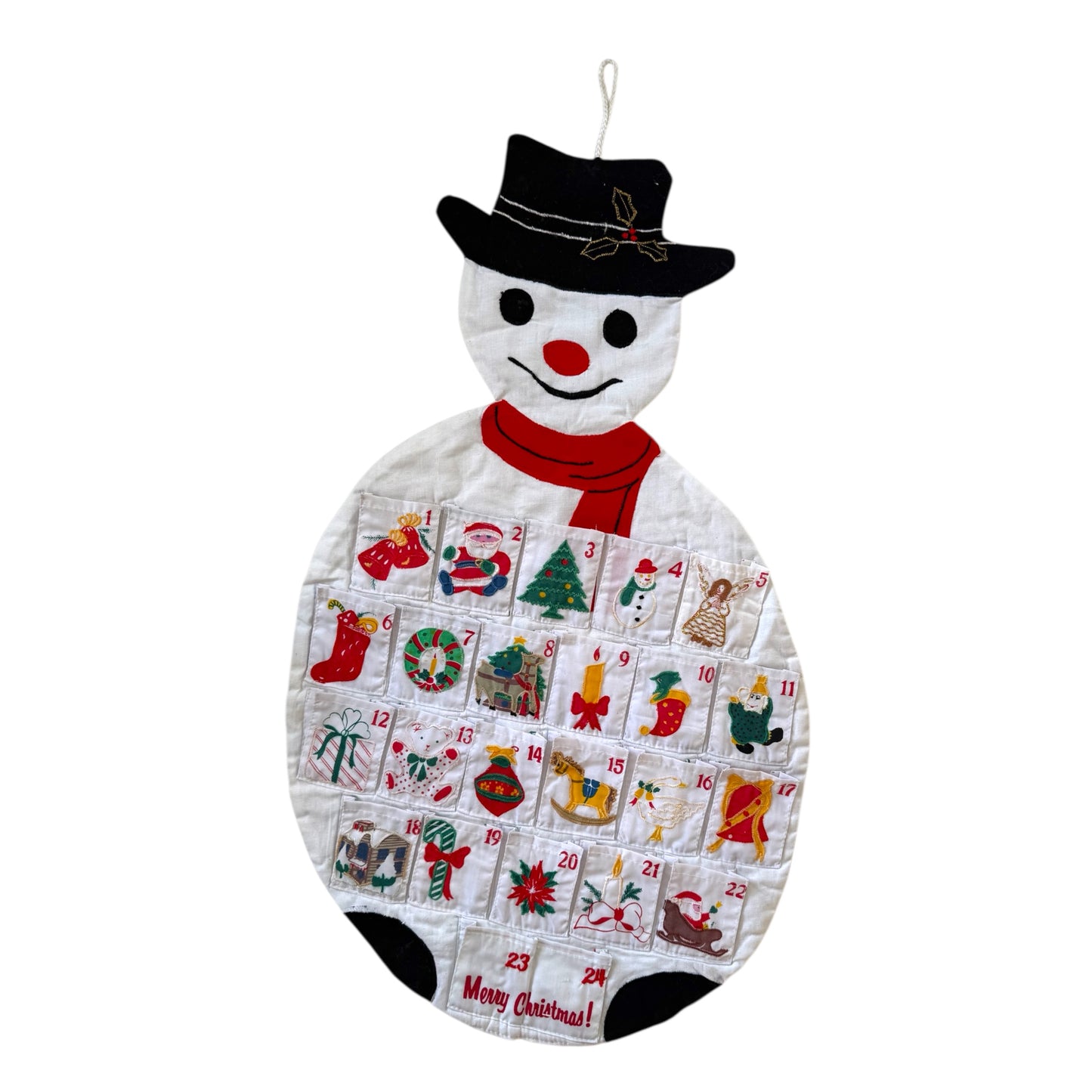 Vintage snowman advent calender