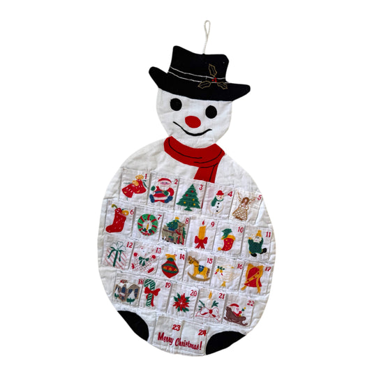 Vintage snowman advent calender