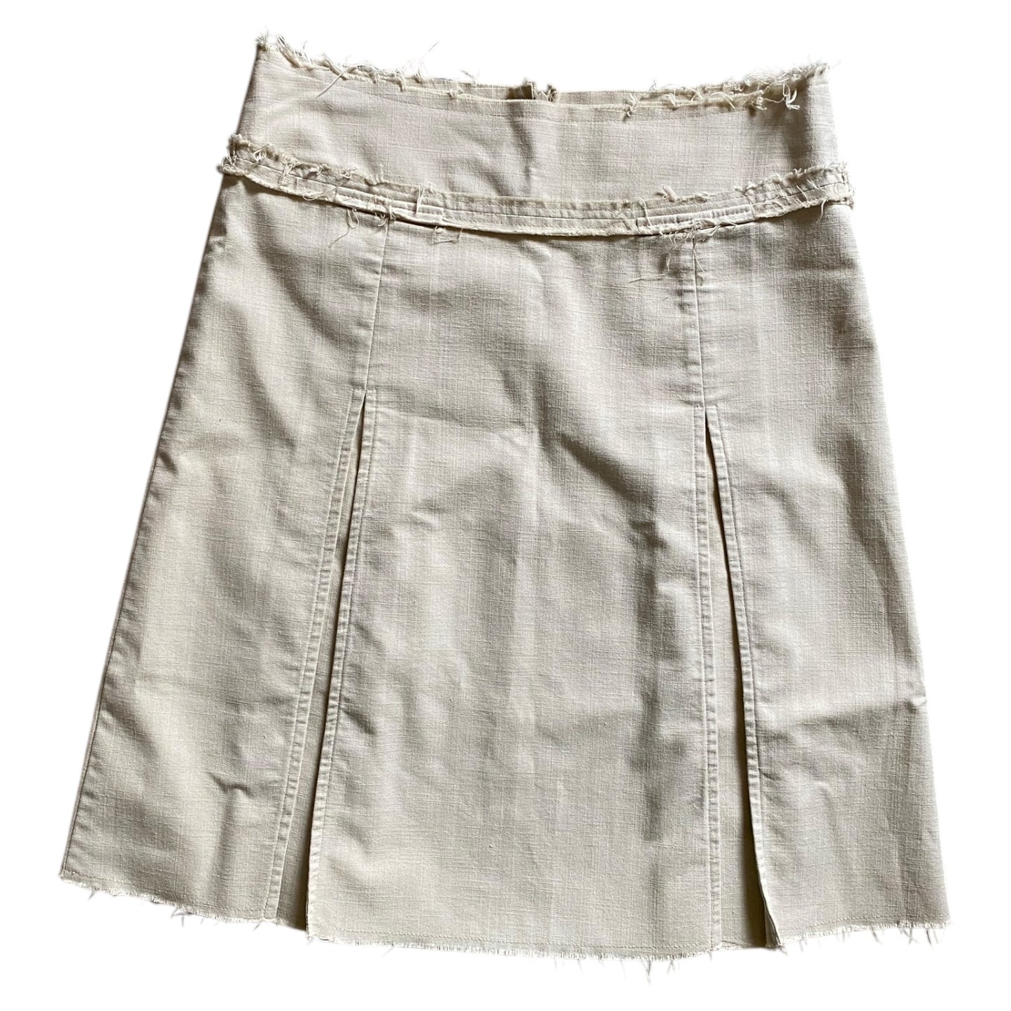 Vintage Y2K cream mid length river island skirt. Size 10