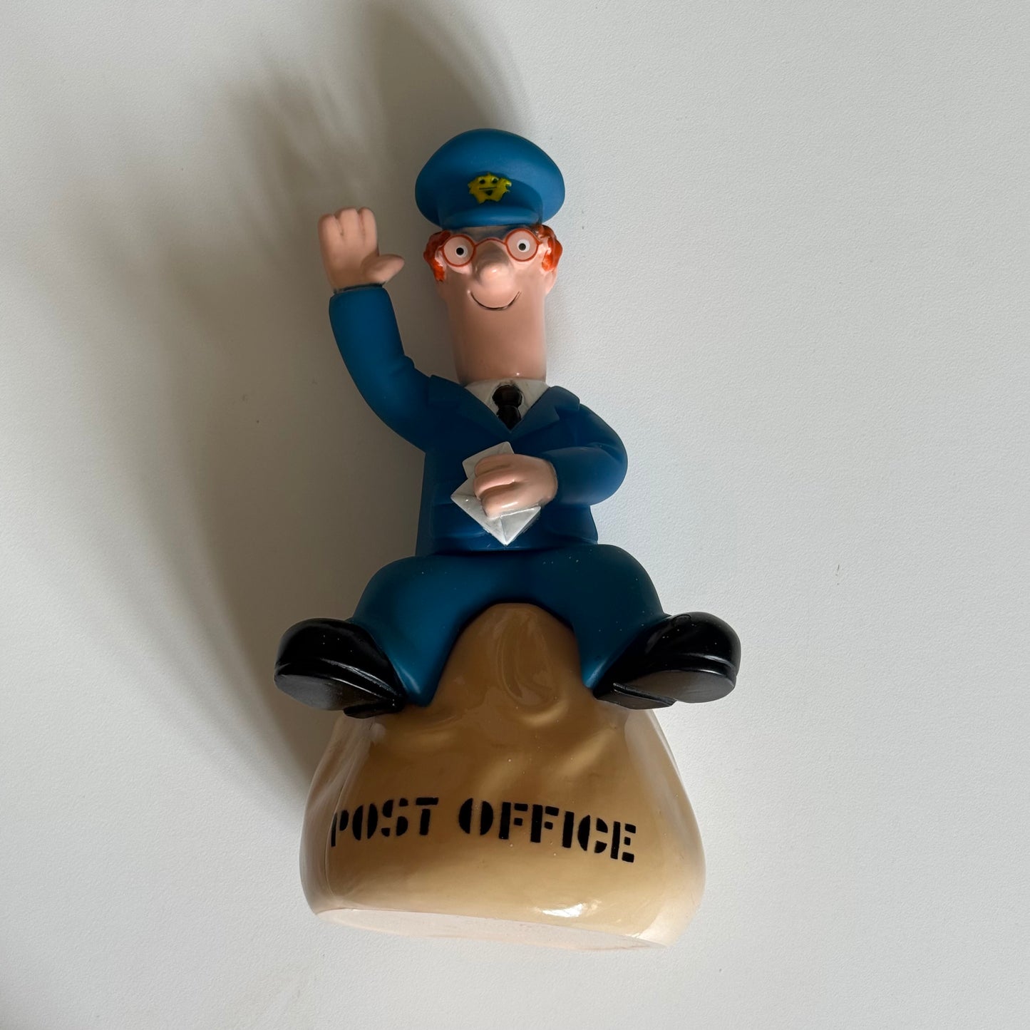 Vintage postman Pat bubble bath figure. Medium size