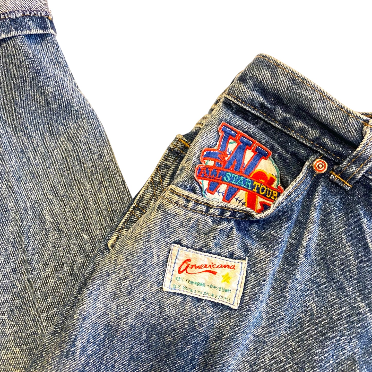 Vintage st Michael’s blue wash denim jeans. Age 11 years