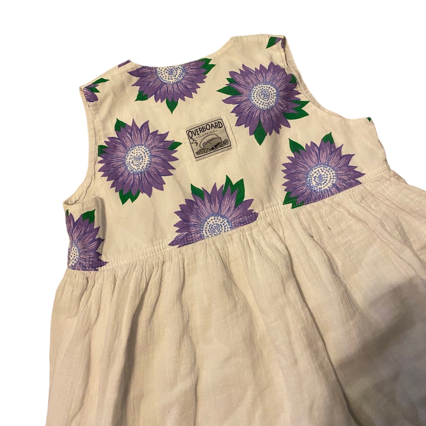 Vintage floral / muslin cotton summer dress age 7-8 years