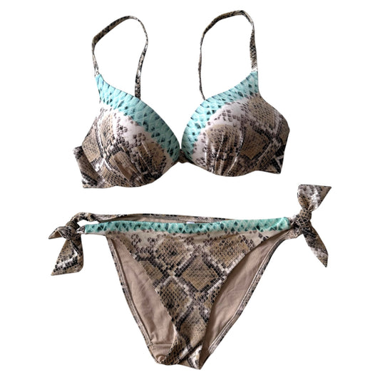 Vintage leopard print bikini set. Size 8.