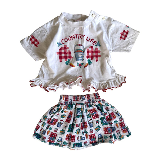 Vintage 2 piece set. Size 12-18 months
