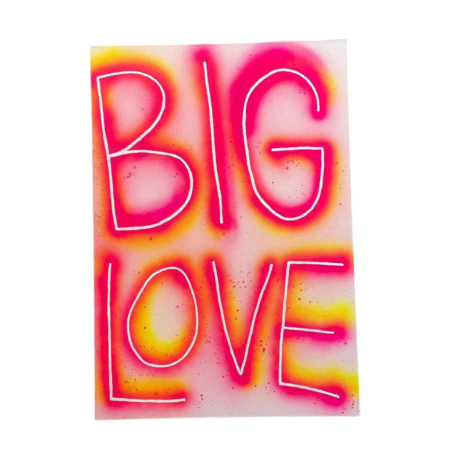 STUDIOBYLIME: BIG LOVE. Spray paint & acrylic on canvas 60 x 42