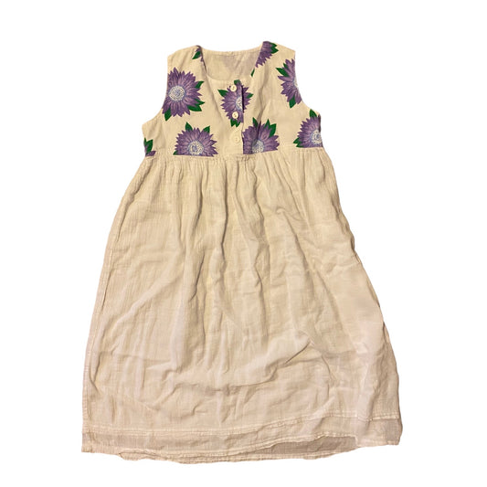 Vintage floral / muslin cotton summer dress age 7-8 years