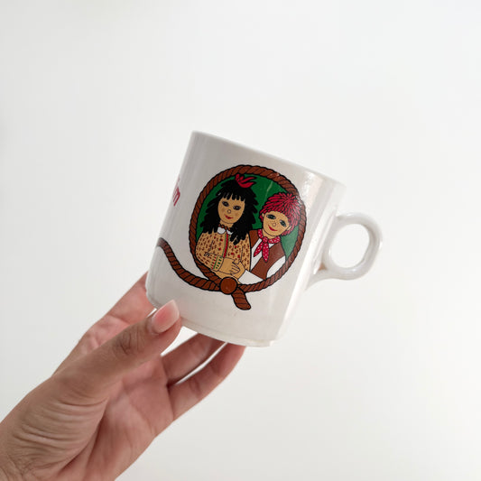 Vintage Rosie and Jim plastic mug. Some signs of wear