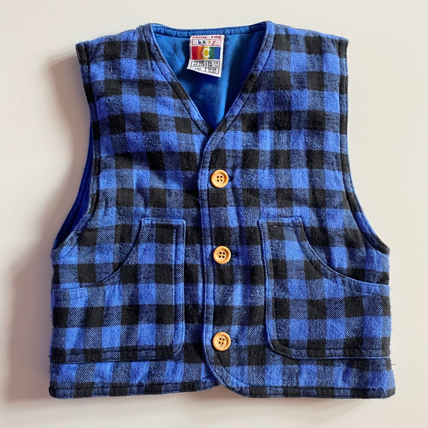 Vintage cotton gilet jacket. Size 18-24 months