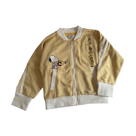 Vintage pale yellow snoopy track jacket. Size 4-5 years