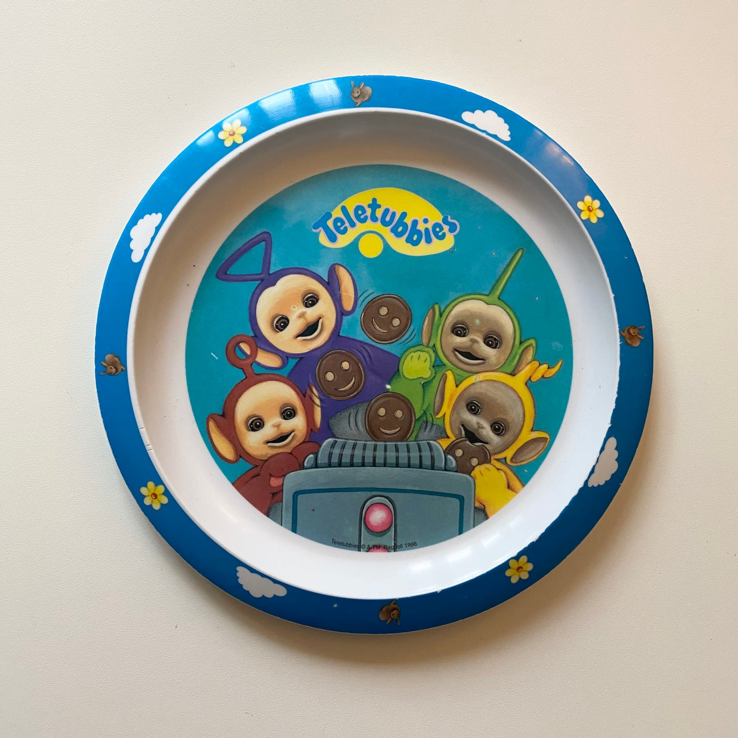 Vintage 1996 Teletubbies plastic plate