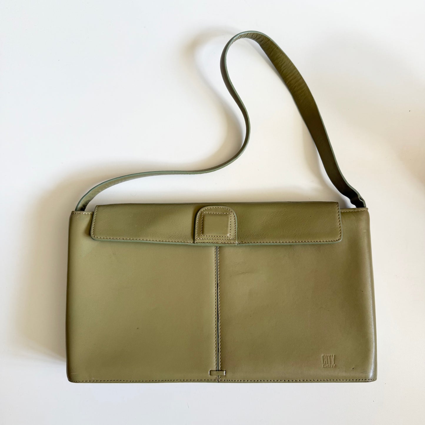 Vintage DKNY city faux leather shoulder bag .mark as shown