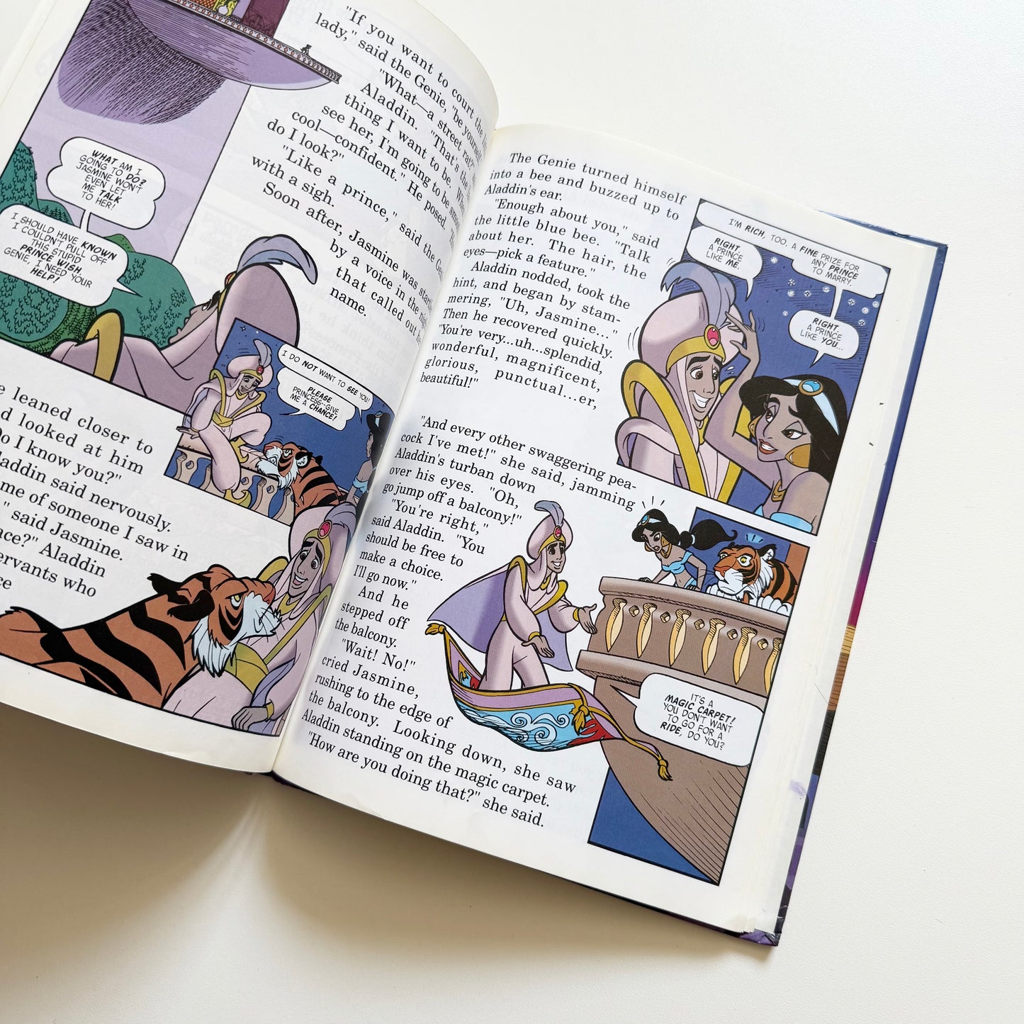 Vintage 1993 Aladdin annual. Has some drawings