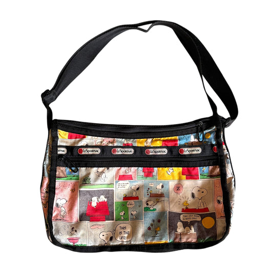 Vintage le sportsac snoopy satchel crossbody bag.