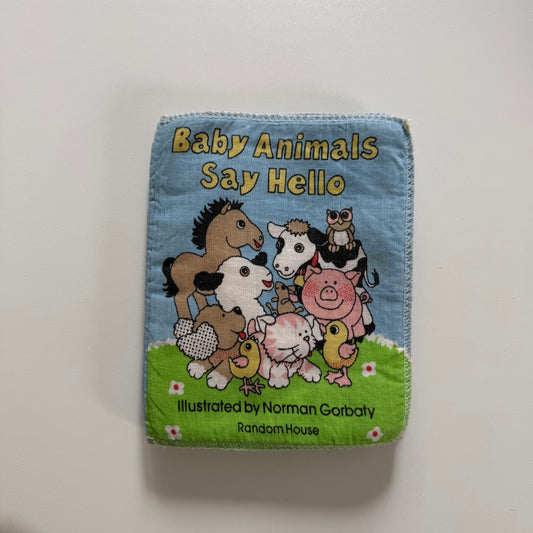 Vintage 1986 random house soft toy toddler book. One page has pen mark