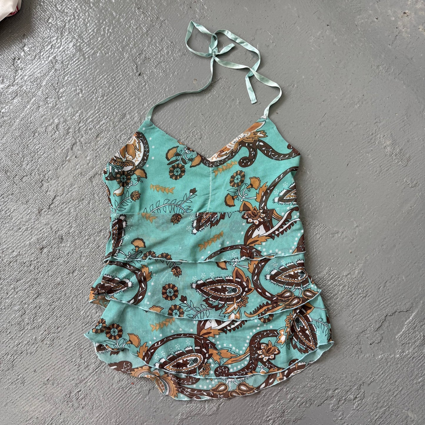 Vintage Y2K mesh halter neck top. Size M / 10-12
