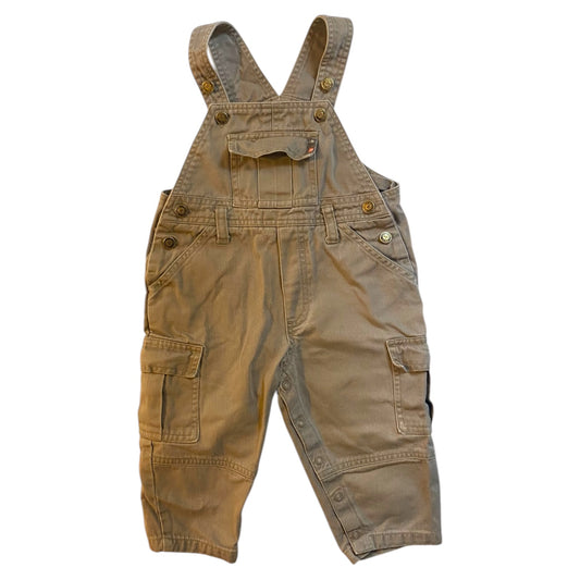 Vintage adams light brown 100% cotton dungarees. Size 12-18 months
