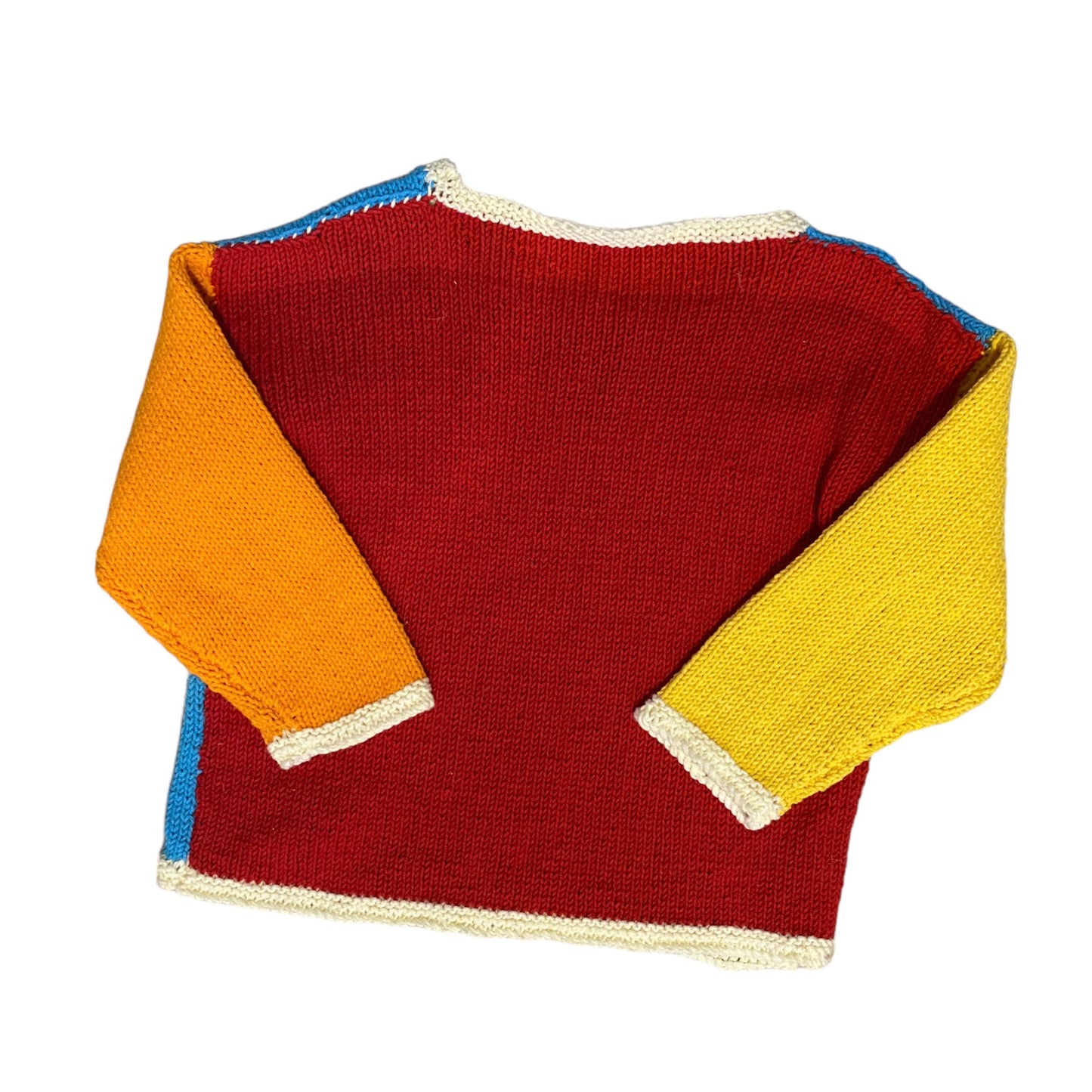 Colourblock knitted jumper she 4-5 years