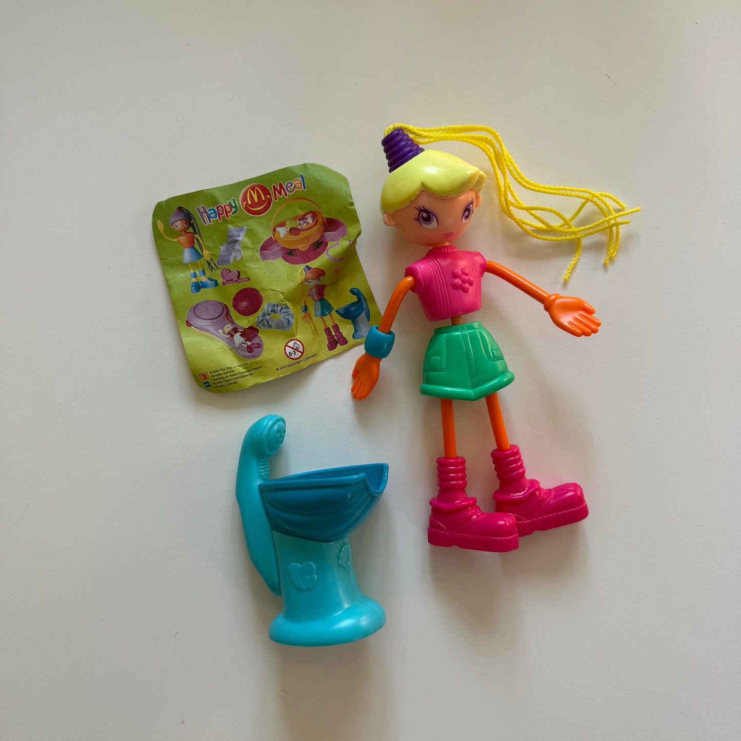 Vintage 2003 McDonald’s Betty spaghetti toy. Colour changing hair!!