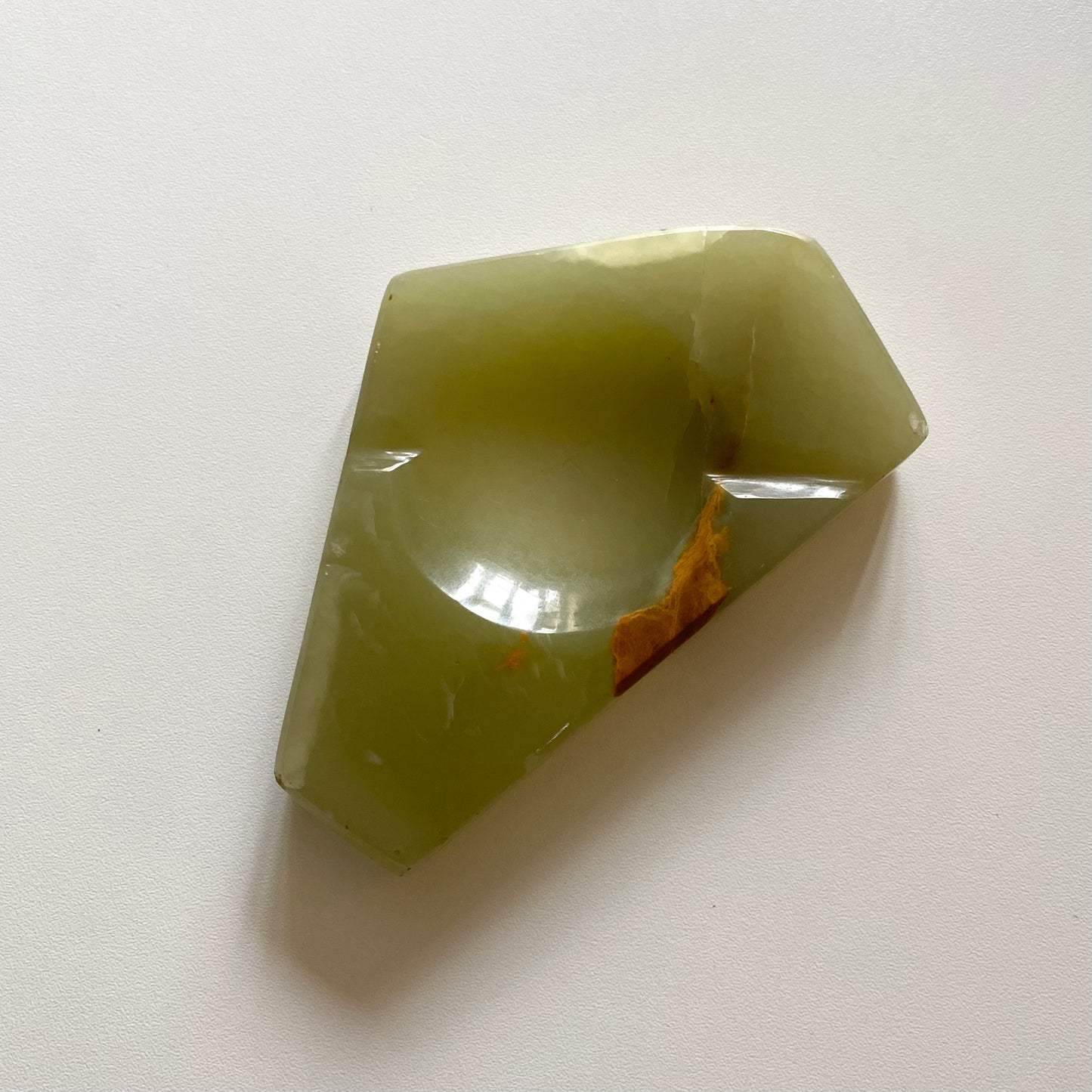 Vintage green marble ashtray