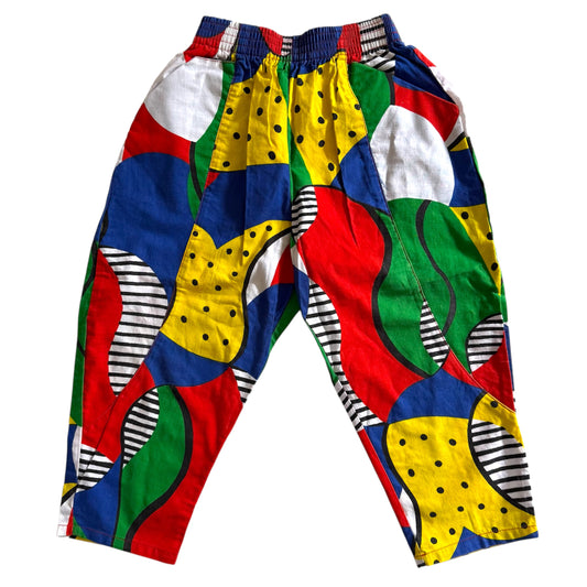 Vintage toggles colourblock trousers. Size 2-3 years