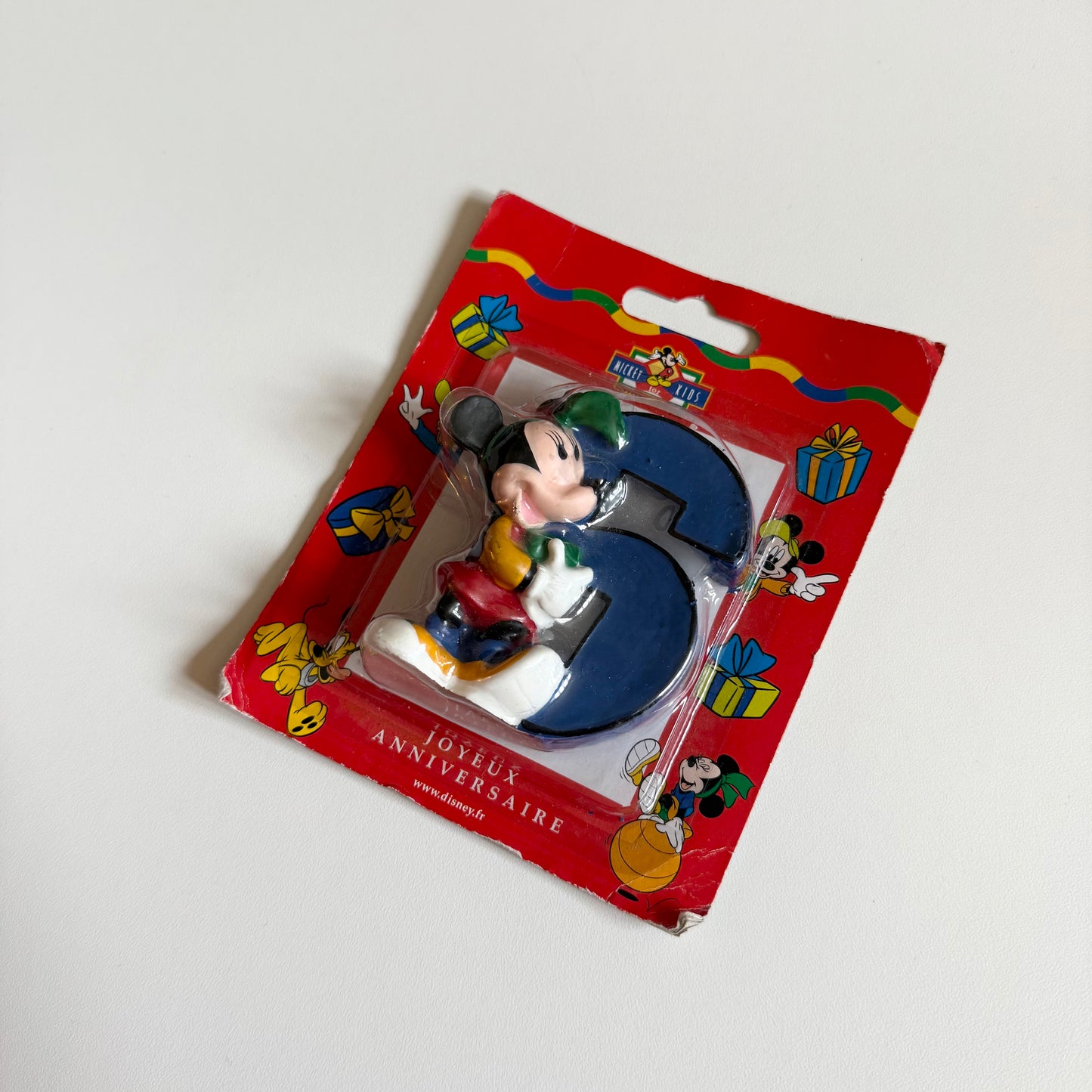 Vintage Mickey Mouse 6th birthday candle