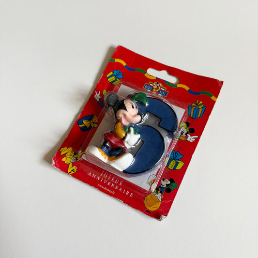 Vintage Mickey Mouse 6th birthday candle