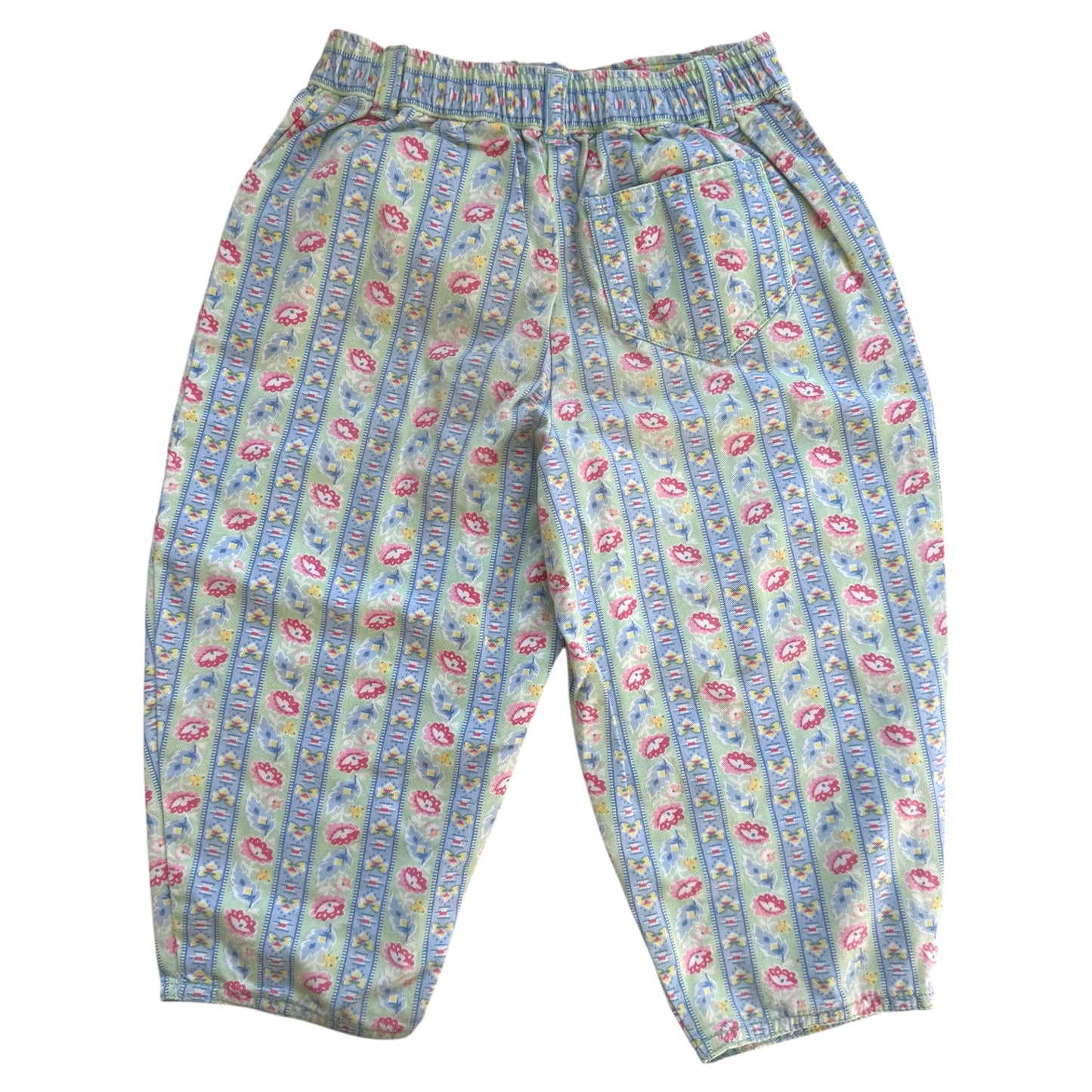 Vintage floral pastel trousers. Approx 3 years