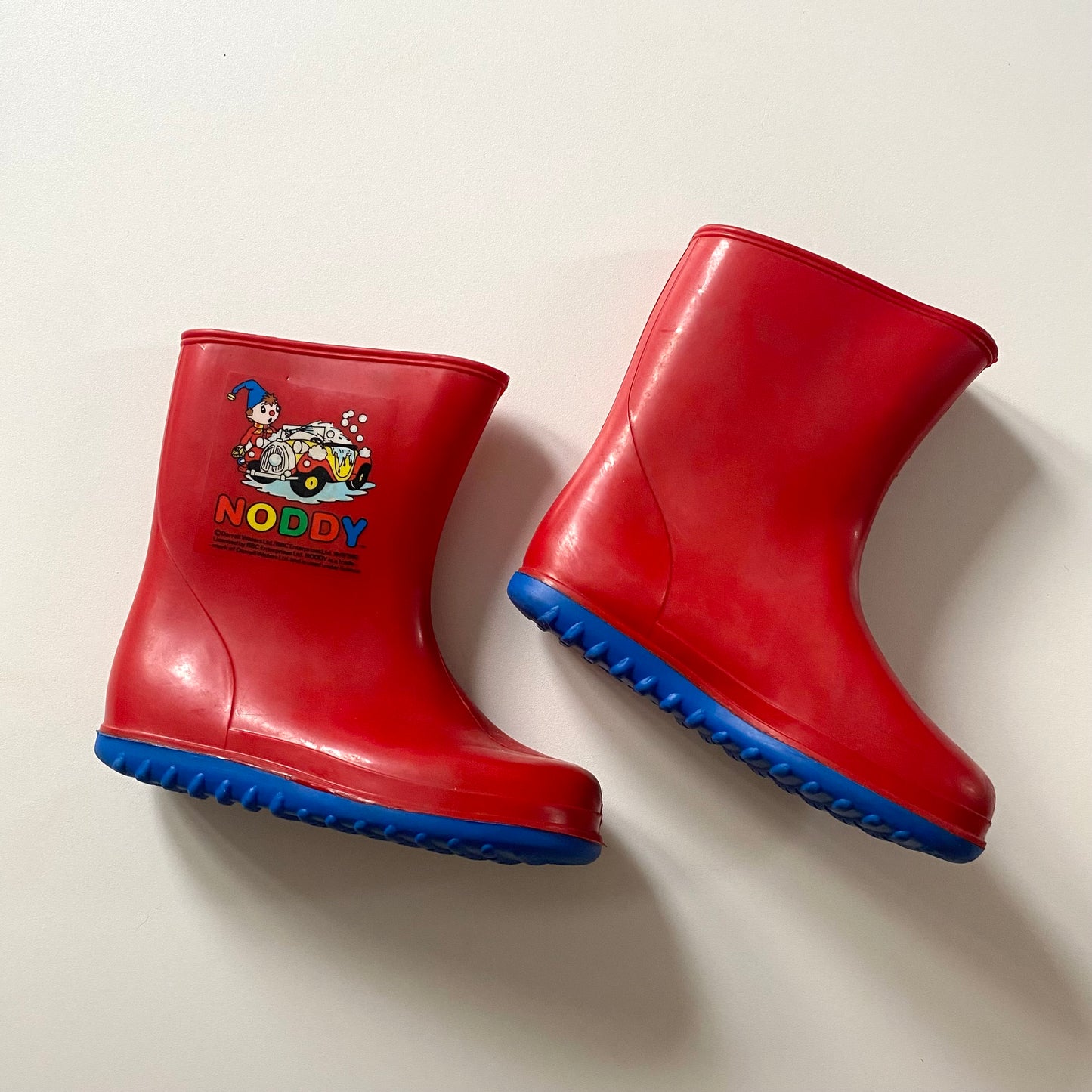 Vintage 1982 Noddy red welly boots. Size 6
