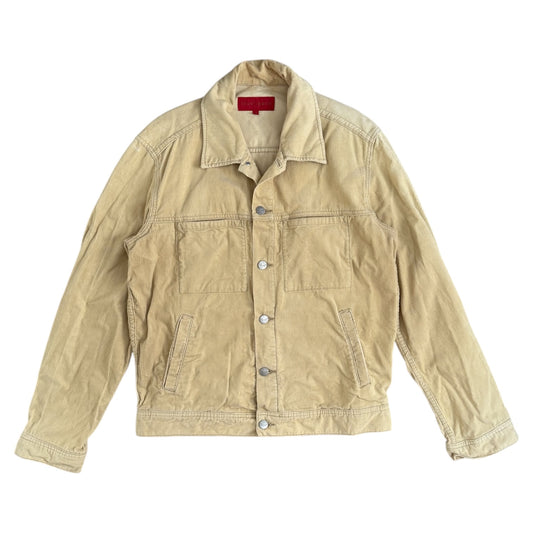 Vintage fcuk corduroy yellow beige jacket. Men’s size S / ladies 12 ish!