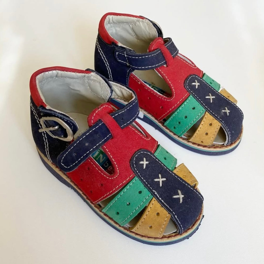 Vintage coskun club colourblock sandals size 21