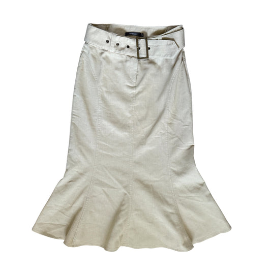 Vintage Y2K river island mid length beige skirt. Size 8-10.