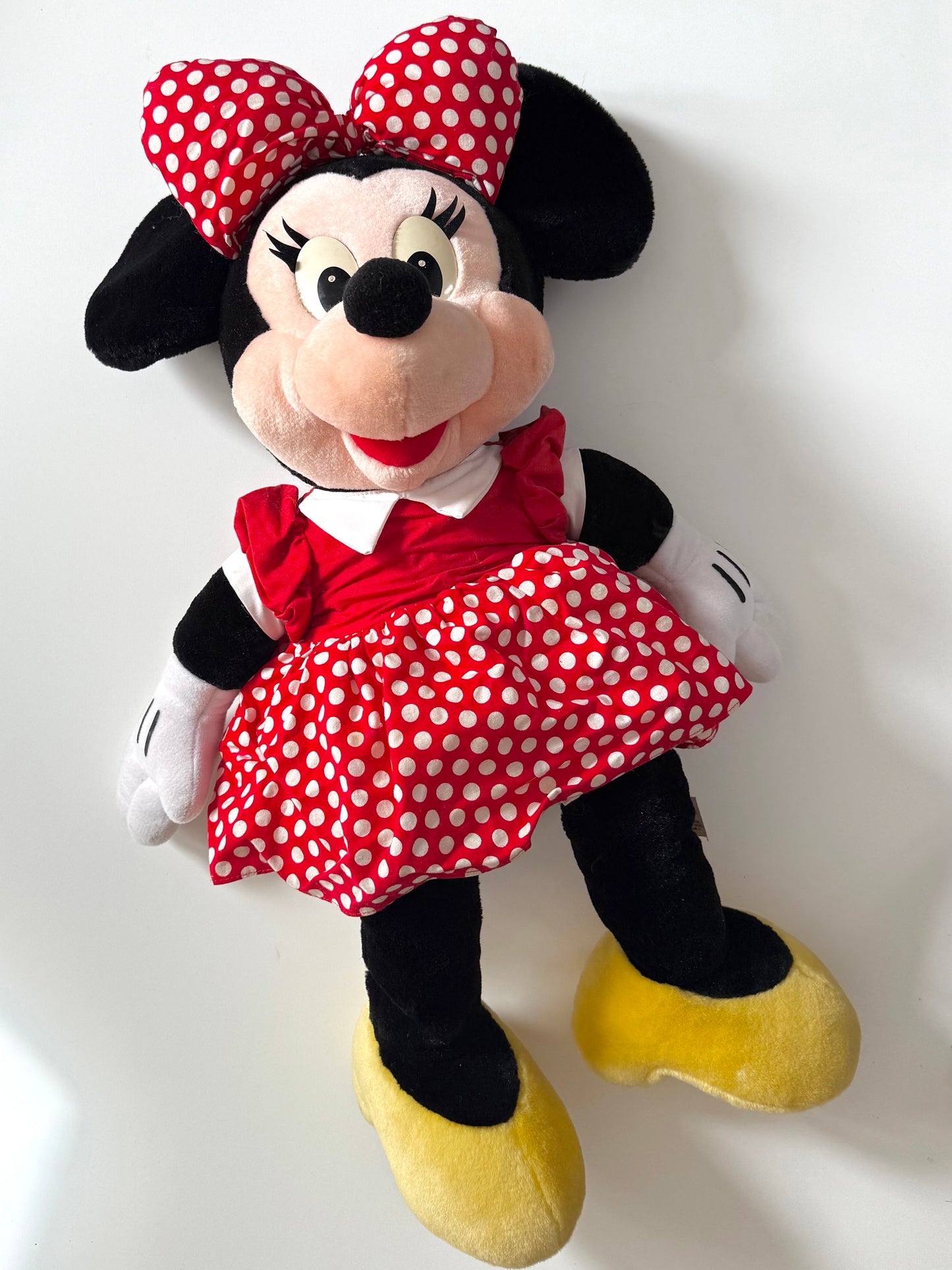 Vintage large Minnie Mouse plush toy.