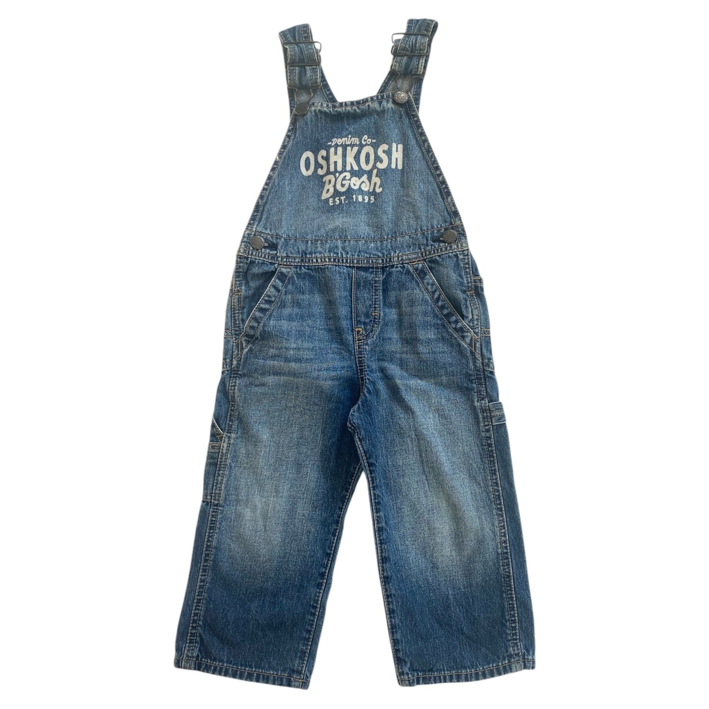 Oshkosh spellout denim dungarees. Size 2T